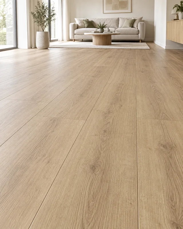 Wizualizacja wnętrza z panelami laminowanymi
